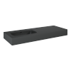Elita DIMPLE Umywalka 120 LEWA (60+60) ścienna MARMUR ANTHRACITE MATT 168870 / RE041201026010